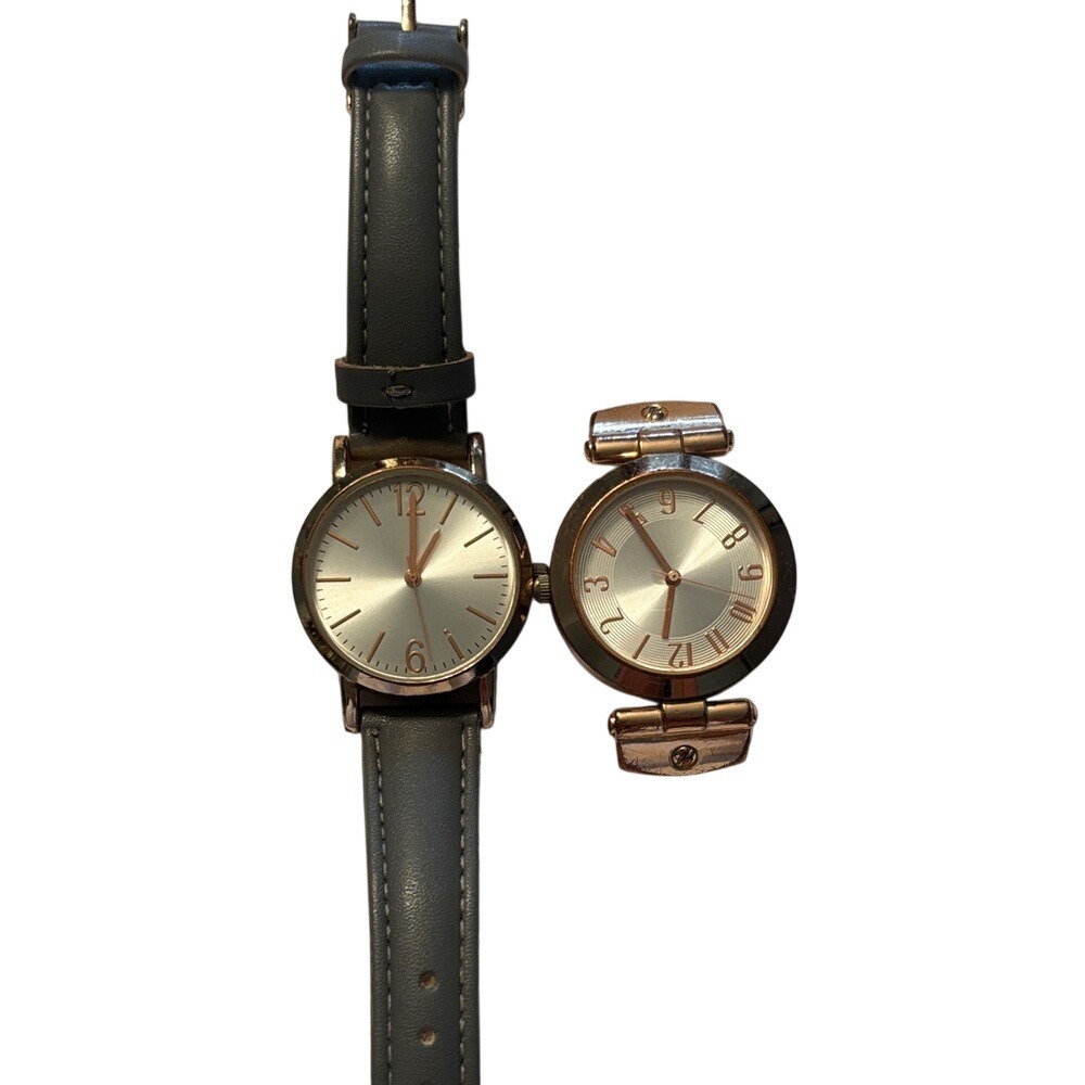 Gray and Rose Gold Watches Set of 2